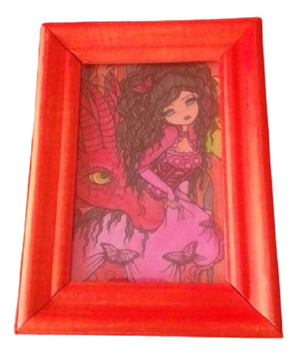Hand Painted Dragon Pencil Drawing Frame 0