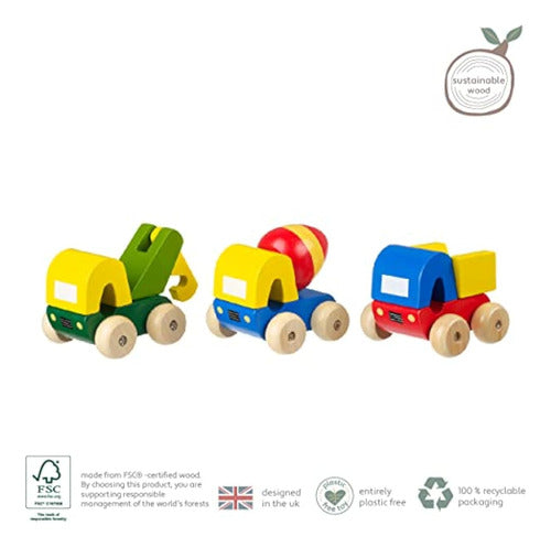 Orange Tree Toys Juego De 3 Primeros Camiones 3