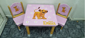 Personalized Kids Table and Chairs Educational Characters Set 6