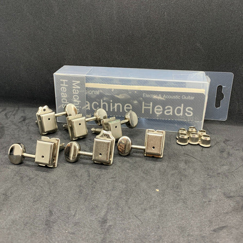 Tarraxas Machine Heads Vintage Tuners 6 Em Linha - Novo! 0