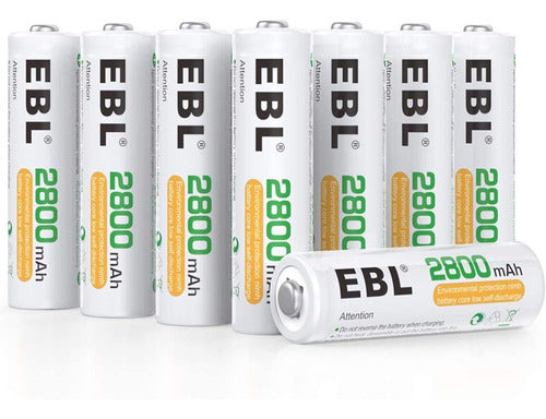 EBL AA Rechargeable Batteries 2800mAh Ready2Charge (x16) 0