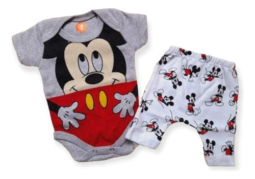 LA TIENDA DE TAM Body Manga Corta Mas Babucha Mickey Y Minnie Algodon 0