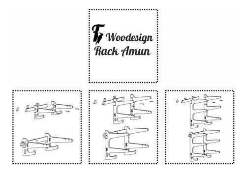 Woodesign Rack Amun 1 for Kitesurf, Surf, Foil Boards 6