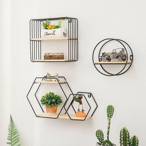 Total Home Decorative Wall Shelf Square Grid 2