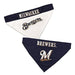 Pets First MLB Milwaukee Brewers Reversible Pet Bandana Large/X-Large 0