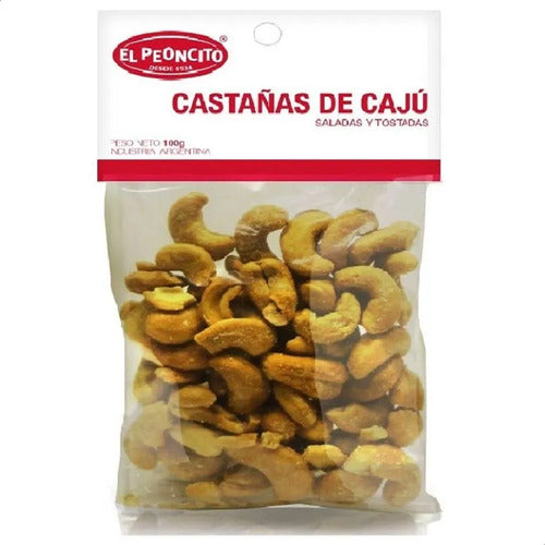 El Peoncito Salty and Roasted Cashews - Pack of 6 1