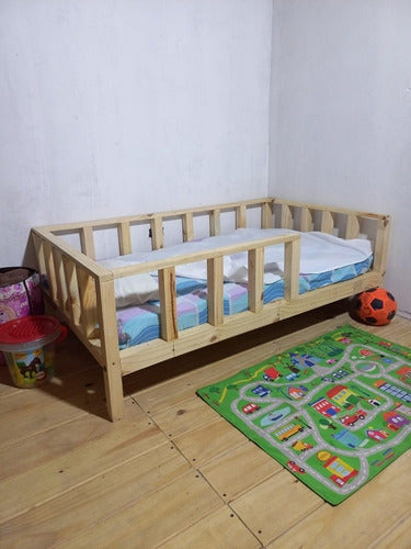 Montessori 130x70 Wooden Playpen Bed 1