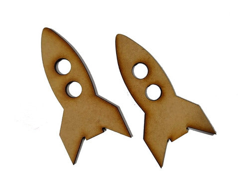 Fibrofacil 10 Space Ship Figures 10cm Shapes MDF Planets 0