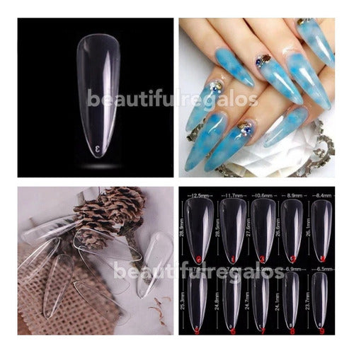 Beautifull Regalos Stiletto Press On Nails Tips X100 Units 5