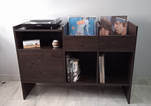 Double Decker Record Player and Vinyl Table Furniture 0