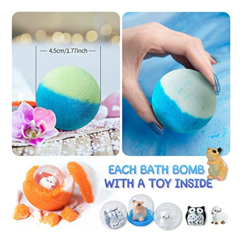 Yekery Set De Regalo De Bomba De Baño Con Juguetes 1