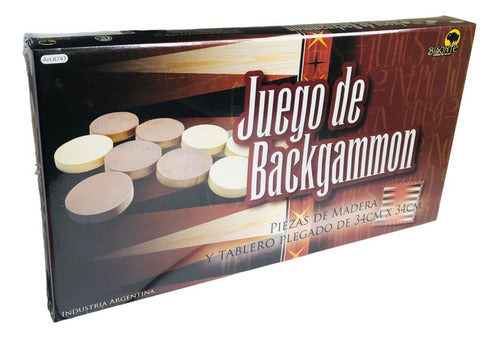 Bisonte Backgammon Set Wooden Pieces 3
