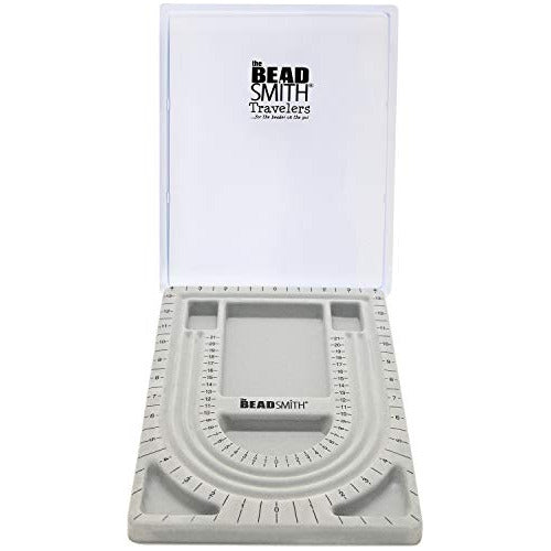 The BeadSmith Beading Board with Cover, Flocked Gray 0