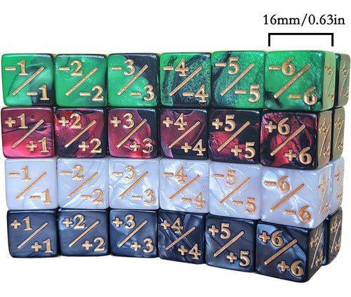 Conjunto De Dados Mtg, 4 Colores, Cubo Lealtad 16 Mm 1