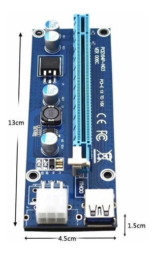 Norcel PCI-E x16 Riser Ver006C USB 3.0 Kit for Cryptocurrency Mining 1