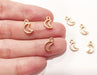 25 Mini Metal Crescent Moon Charms - Bijou Crafting Supplies 1