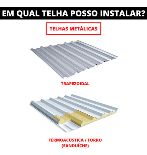 Estrutura Suporte Fixa Painel Solar Telha Metálica Kit 02 Un 3