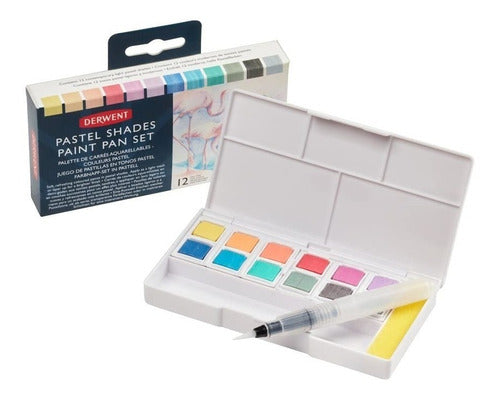 Set Derwent Acuarelas Tonos Pastel X 12 Colores 0