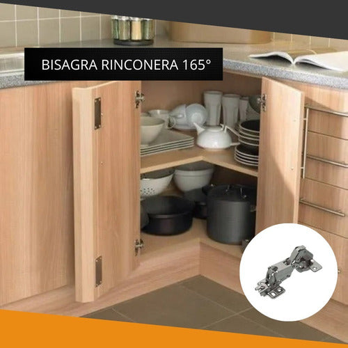 Bronzen 165° Hinge for Kitchen Cabinet - 35 Mm Concealed Opening 1