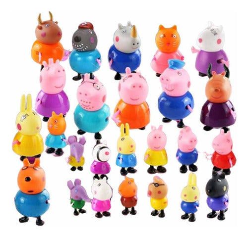 Bonecos De Ação Dos Personagens Da Família Peppa Pig, Jarra 0