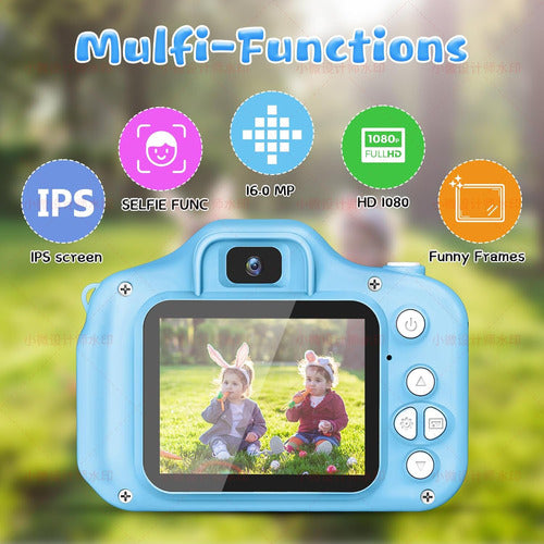 GPOSY Digital Camera for Kids, HD 1080P Video Recording, 32GB Blue 1