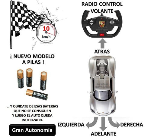 Rastar Porsche 918 Spyder Grande Original Control Remoto 1:14 2