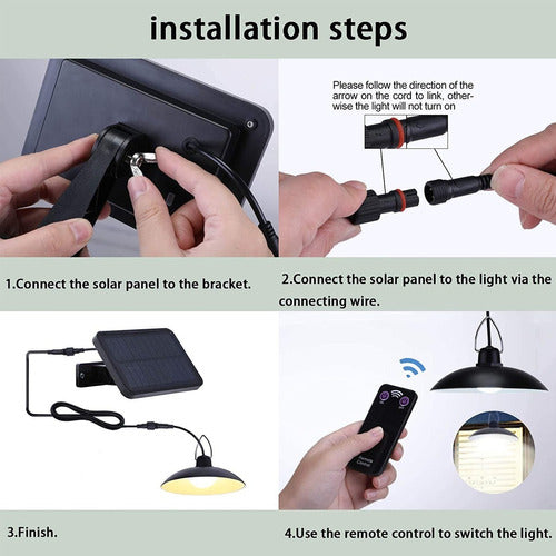 Norcel Solar LED Pendant Light with Remote Control 6