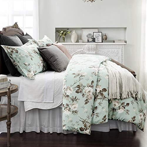 Eikei Home French Country Garden Toile Floral Printed Duvet Cover 1