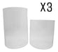 Set Duo Transparent Glass Cylindrical Jar X3 1
