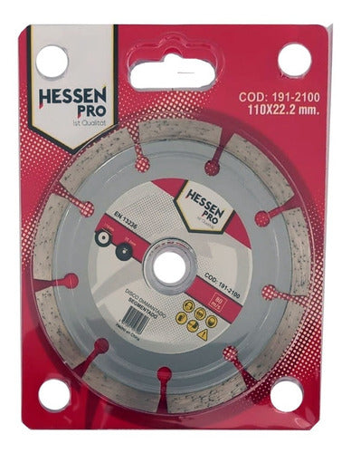 Diamond Cutting Disc Grinder 110x22.2 Segmented Hessen 0