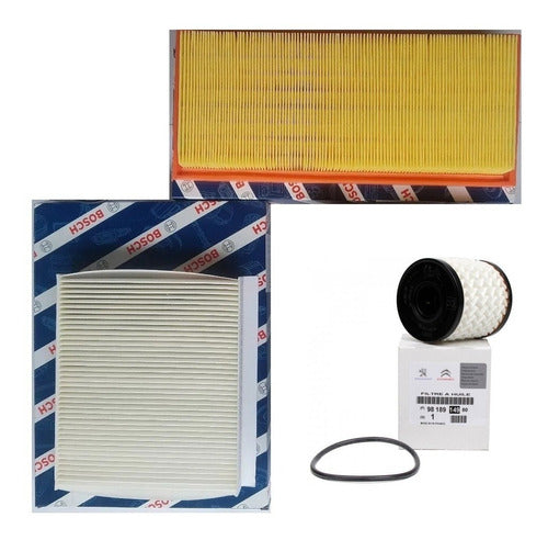 Kit 3 Filtros De Aire Aceite Polen Fiat Qubo 1.4 Nafta 0