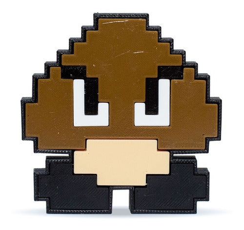 Goomba - Pixel Super Mario 3D Printed Figure 1