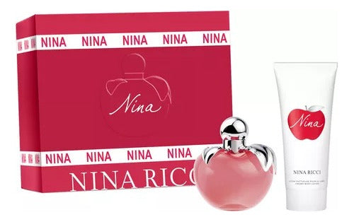 Nina Ricci Nina EDT 80ml + Body Lotion Set - Perfume Mujer Nina Ricci Nina Edt 80Ml + Body Lotion Set
