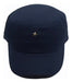 Military Style Short Visor Cap with Metal Star Applique Cotton Gabardine 5