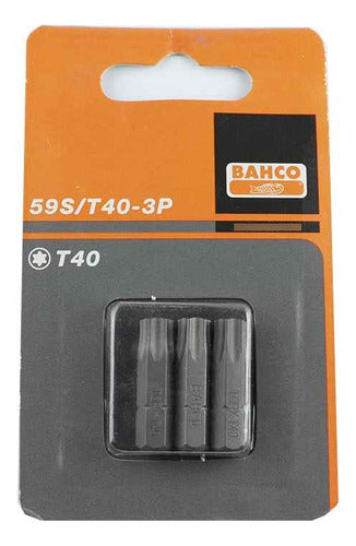 Set 3 Puntas Torx Bahco T40 1/4  Acero 0