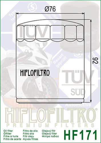 Filtro Aceite Hiflo Harley Davidson Softail 2007 2008 2009 1