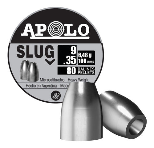 Apolo Slug X80 9mm .35 Solid Hollow Point 100g Pellets 0