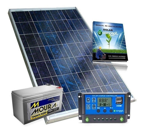 Solar Panel 20 Watt + 10A Regulator + 7A Battery Kit 0