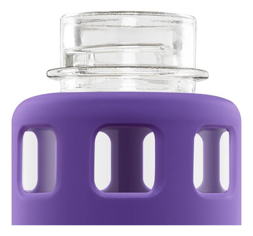 Ello Pure Water Bottle Glass with Lid 20 oz Grape 3