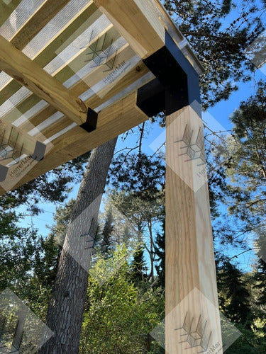 Herrajes Kit Para Armar Pérgola 3x3 Metros No Incluye Madera 3