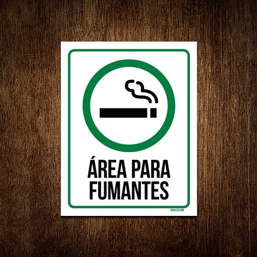 Placa Sinalização - Área Para Fumantes 27x35 0