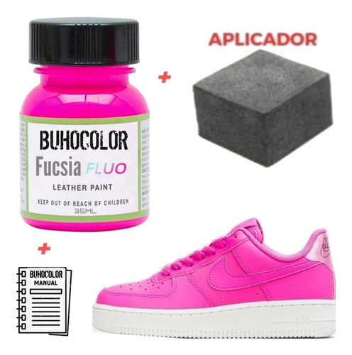 Pintura Fucisa Fluo Buhocolor Original Cuero / Tela 35ml 1