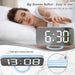 Wulawindy Reloj Despertador Digital, Pantalla Led De Espejo 2