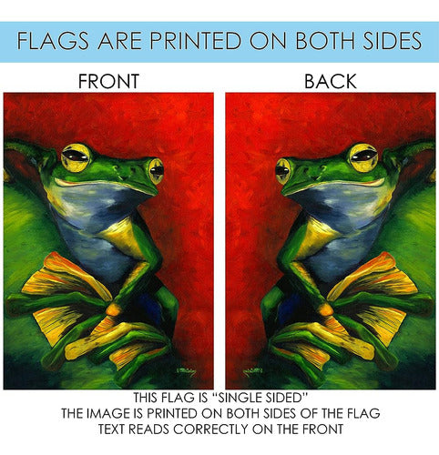 Toland Home Garden Tranquil Tree Frog Garden Flag 12x18 4