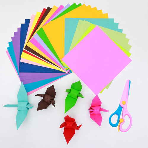 Papel Cuadrado Origami 200 Hojas 20 Colores 15x15cm 0