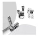 Replacement Toilet Lid Hardware Set Metal Hinges Zinc Material Adjustable Chrome Finish Screws Included 3