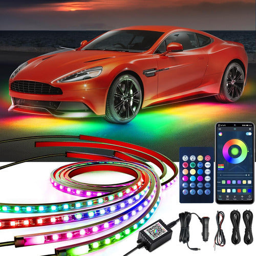 Luces Bajo Auto Rgb-ic Control Remoto App 213 Modos 1