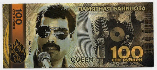 Fk Billete Rusia 100 Rublos Queen - Freddie Mercury Polimero 0