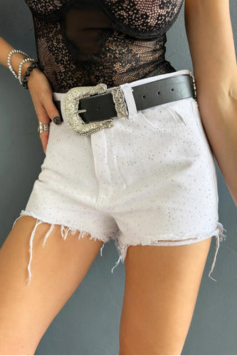 Sus M Short Denim With Full Strass 1