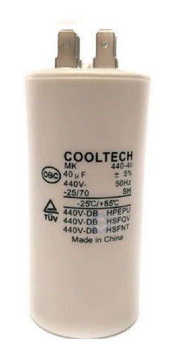 Cooltech Capacitor 40uF 440VCA Motor Start Split Nuñez 0